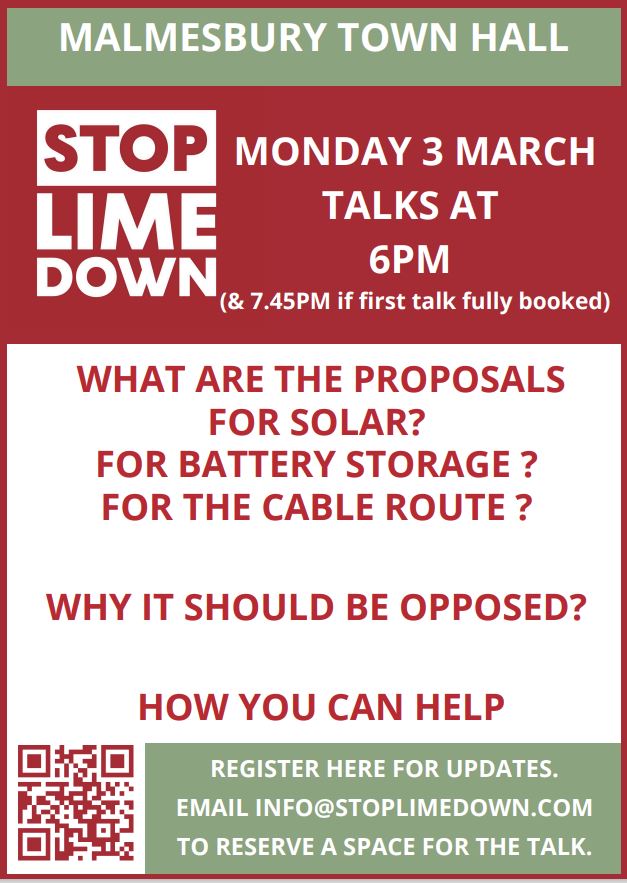 Stop Lime Down - Talk at Malmesbury Town Hall